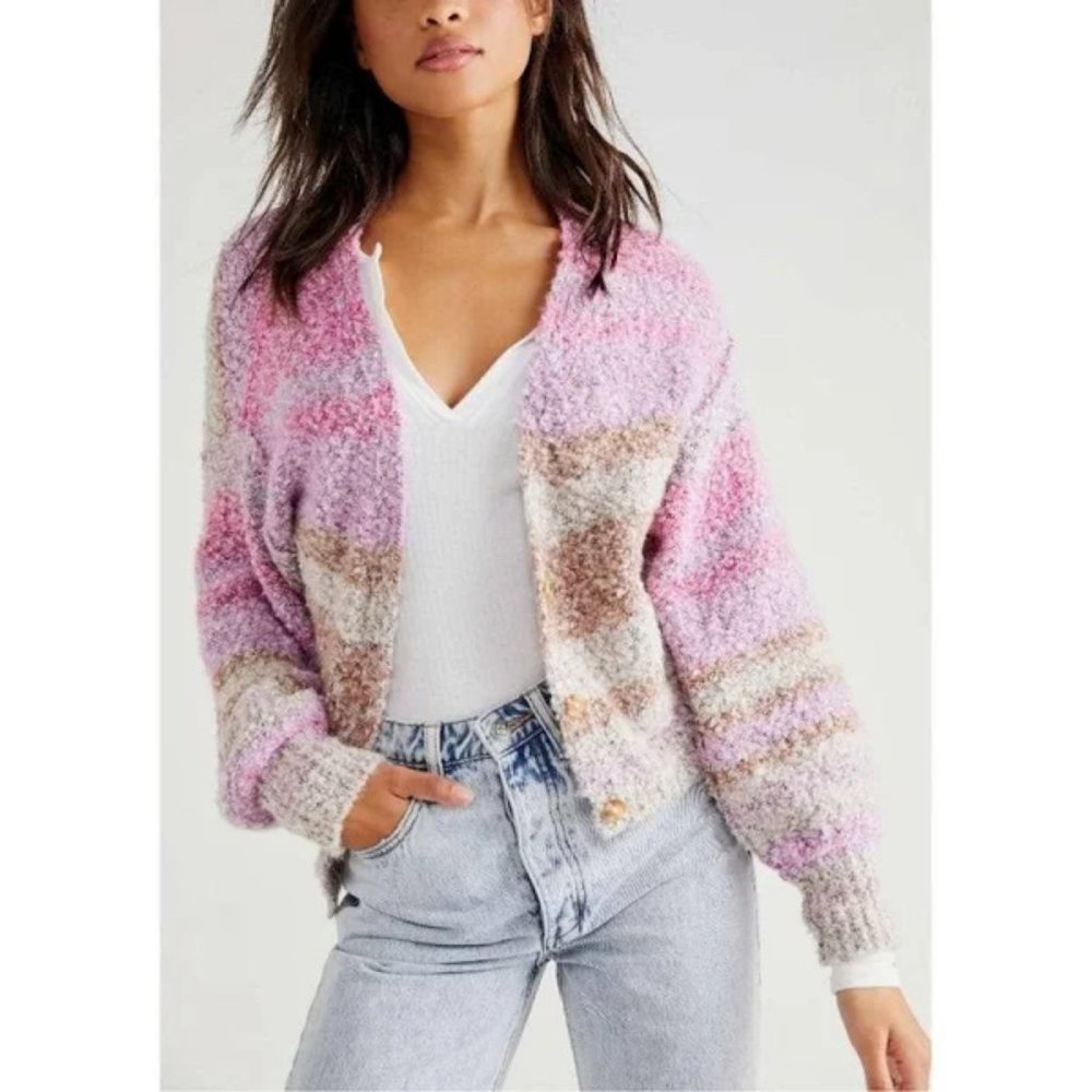 NWT Free People Soulmate Passionflower Combo Cardigan